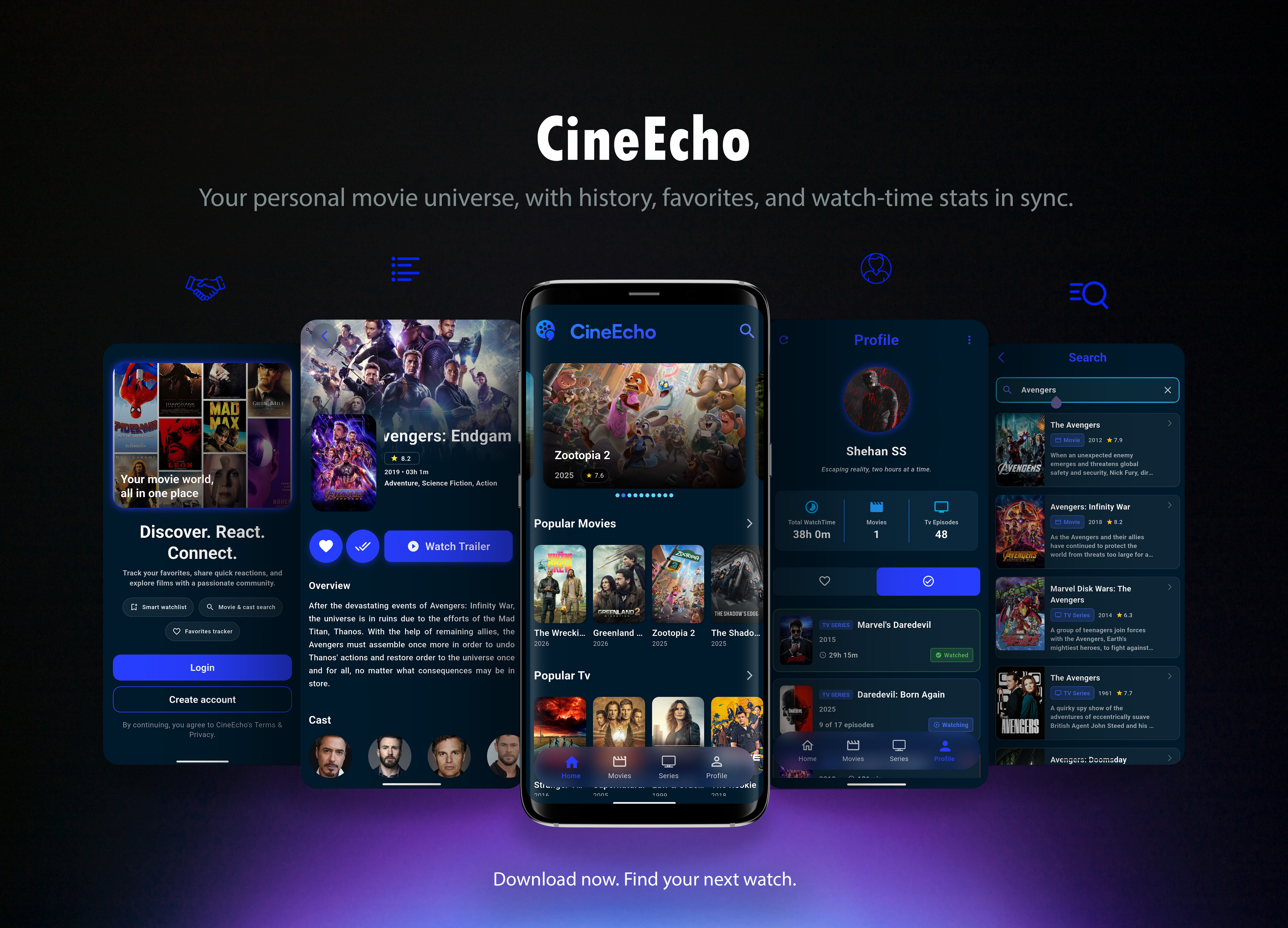 CineEcho app project preview